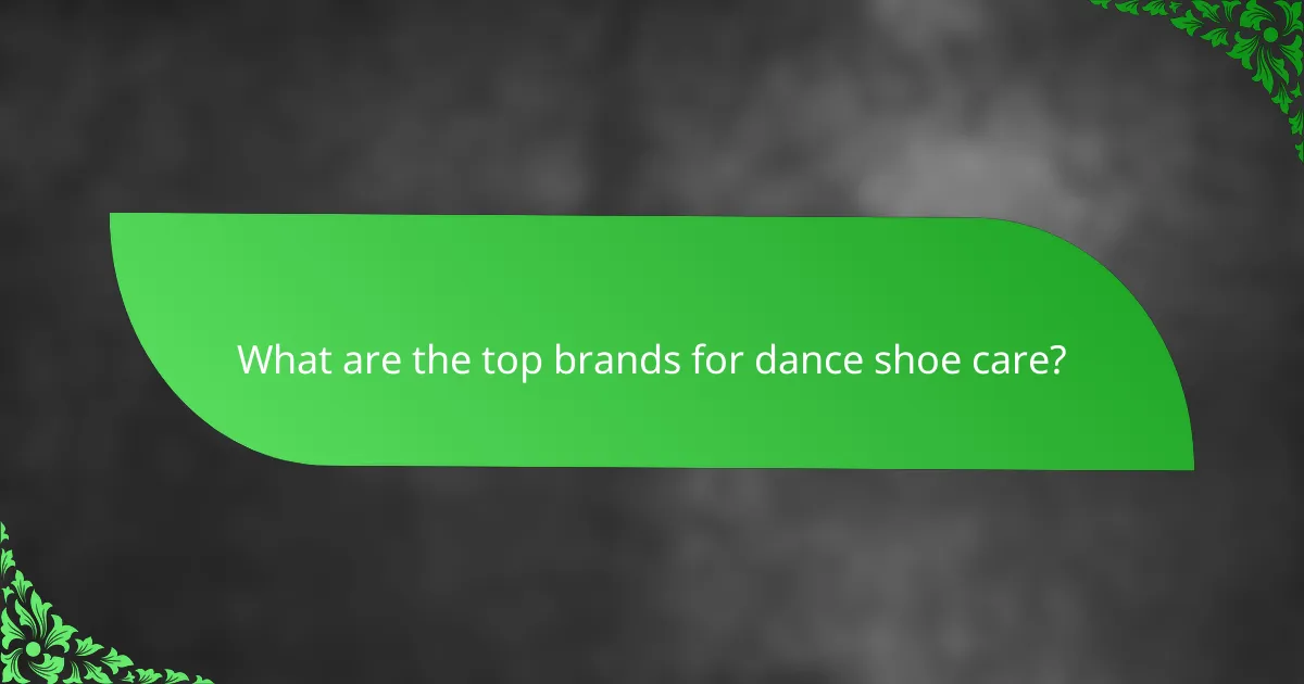 What are the top brands for dance shoe care?
